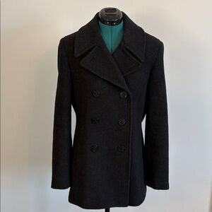 CALVIN KLEIN Charcoal Wool Blend Coat
